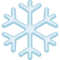 Snowflake emoji on Facebook